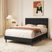 Alazyhome Square Tufted Upholstered Platform Bed Frame