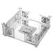 Matzah Holder Square Crystal & Silver 7.5x7.5"