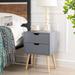 Modern bedside table with 2 storage drawers (2 piece set)