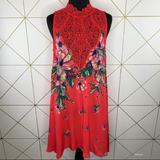 Free People Dresses | Free People Marsha Print Slip Dress Bright Red S/P | Color: Red | Size: S/P