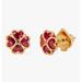 Kate Spade Jewelry | Kate Spade Something Sparkly Spade Stud Earrings In Ruby | Color: Gold/Red | Size: Os