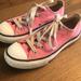 Converse Shoes | Cute Girls Girl Converse All Star Lace Up Tennis Shoes Casual Size 1 Baby Pink | Color: Pink | Size: 1g