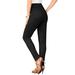 Plus Size Women's Skinny-Leg Comfort Stretch Jean by Denim 24/7 in Black Denim (Size 34 WP) Elastic Waist Jegging