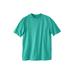 Men's Big & Tall Shrink-Less™ Lightweight Crewneck T-Shirt by KingSize in Tidal Green (Size 10XL)