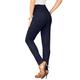 Plus Size Women's Skinny-Leg Comfort Stretch Jean by Denim 24/7 in Indigo Wash (Size 42 W) Elastic Waist Jegging