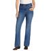 Plus Size Women's Comfort Curve Bootcut Jean by Woman Within in Medium Stonewash Sanded (Size 38 W)