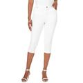 Plus Size Women's Invisible Stretch® Contour Capri Jean by Denim 24/7 in White Denim (Size 36 W) Jeans