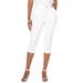 Plus Size Women's Invisible Stretch® Contour Capri Jean by Denim 24/7 in White Denim (Size 36 W) Jeans