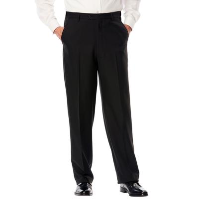 Men's Big & Tall KS Signature Easy Movement® Plain Front Expandable Suit Separate Dress Pants by KS Signature in Black (Size 60 40)