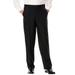 Men's Big & Tall KS Signature Easy Movement® Plain Front Expandable Suit Separate Dress Pants by KS Signature in Black (Size 60 40)