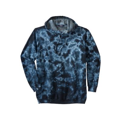 Men's Big & Tall Fleece Pullover Hoodie by KingSize in Navy Marble (Size 8XL)