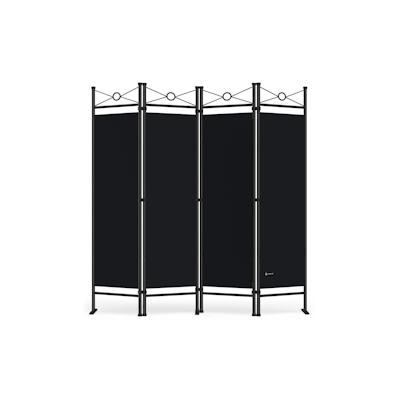 Casaria Paravent Raumteiler Sichtschutz Verstellbar 180x163cm Schwarz Image