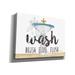 Trinx Wash, Brush, Floss, Flush by Marla Rae - Wrapped Canvas Textual Art Metal in Brown | 40 H x 54 W x 1.5 D in | Wayfair