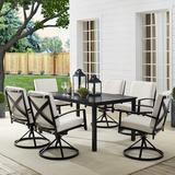 Breakwater Bay Halles Rectangular 6 - Person 60" Long Outdoor Dining Set w/ Cushions Metal in Brown | Wayfair 4F64D669D1B34F90BF29BD82A8ED397E