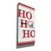 The Holiday Aisle® Ho Ho Ho by Lisa Kennedy - Wrapped Canvas Textual Art Print Metal in White | 40 H x 20 W x 1.5 D in | Wayfair