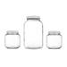 Symple Stuff Glass 3 Piece Storage Jar Set Glass in White | 18 H x 15 W x 7 D in | Wayfair 1C02B18A490E4D048243805336E428BB