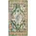 Blue/Green 26 x 0.45 in Area Rug - Dakota Fields Clevon Oriental Forest Green/Light Blue Area Rug | 26 W x 0.45 D in | Wayfair