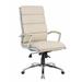 Latitude Run® Heinrike Caressoft Plus Conference Chair Upholstered, Steel in White/Brown | 47 H x 27 W x 28 D in | Wayfair
