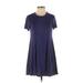 BCBGeneration Casual Dress - A-Line: Blue Print Dresses - Women's Size X-Small