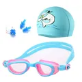 Lunettes de natation pour enfants bonnets de natation étanches bouchon d'oreille ensemble de