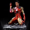 Avengers Movie Kneeling Iron Man Figure Finger Snap The Fingers War-Damaged Mk85 Statue Model