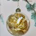 Anthropologie Holiday | Anthropologie Gilded Fabric Globe Ornament Nwt | Color: Tan | Size: Os