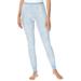 Plus Size Women's Thermal Pant by Comfort Choice in Pastel Blue Animal (Size 1X) Long Underwear Bottoms