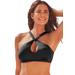 Plus Size Women's Expert Multi-Way Bikini Top by Swimsuits For All in Black (Size 8)