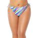 Plus Size Women's Innovator Adjustable Side-Tie Bikini Bottom by Swimsuits For All in Rainbow Stripe (Size 14)