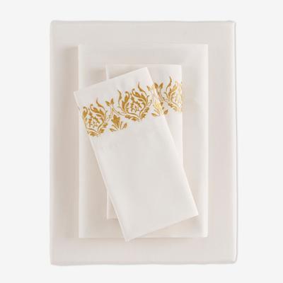 Amelia Sheet Set by BrylaneHome in Ivory (Size KING)