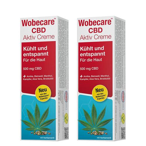 2x Wobecare CBD Aktiv Creme 2x100 ml