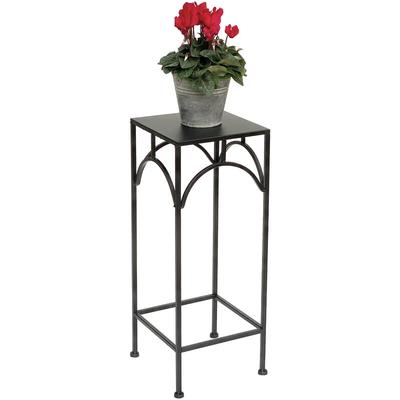Blumenhocker Metall Schwarz Eckig 60 cm Blumenständer 96132 m Beistelltisch Blumensäule Modern Image
