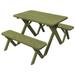 Pine 5' Cross-Leg Picnic Table with 2 Benches