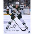 Matthew Boldy Minnesota Wild Autographed 16" x 20" NHL Debut Photograph with "NHL 1/6/22" Inscription