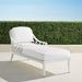 Avery Chaise Lounge with Cushions in White Finish - Resort Stripe Seaglass - Frontgate