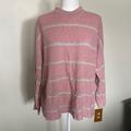 American Eagle Outfitters Sweaters | American Eagle Jegging Sweater | Color: Pink/White | Size: L