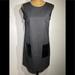 J. Crew Dresses | J Crew Wool Blend Faux Leather Black Pockets On Charcoal Gray Sheath Dress | Color: Black/Gray | Size: 4