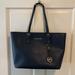 Michael Kors Bags | Navy Blue Michael Kors Jet Set Travel Large Zip Top Tote | Color: Blue | Size: Os