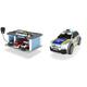 Dickie Toys SOS Rettungsstation mit Polizei, Feuerwehr und Krankenwagen, 31x22x16 cm & 203714013 Volkswagen VW Tiguan R-Line, Polizeiwagen mit Licht & Sound, 25 cm, ab 3 Jahren, Mehrfarbig