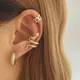 VKME – boucles d'oreilles Punk couleur or serpent Clip d'oreille sans Piercing pour femmes faux