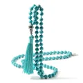 Collier Mala noué Turquoise 8MM bijou spirituel de méditation Yoga 108 perles cadeau de vacances