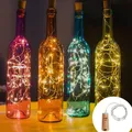 Guirlande lumineuse LED en liège pour Bar bouteille de vin décoration de vacances guirlande de