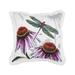 Botanical Dragon Floral Spring Printed and Embellished Throw Pillow