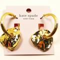 Kate Spade Jewelry | Kate Spade Yellow Gold Plated Wavy Dangle Hoop Earrings | Color: Gold | Size: Os