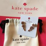 Kate Spade Jewelry | Kate Spade Flowers Ear Pin Earrings Nwt | Color: Gold/Pink | Size: Os