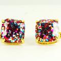 Kate Spade Jewelry | Kate Spade Yellow Gold Plated Multi-Color Glitter Dangle Earrings | Color: Gold/Pink | Size: Os