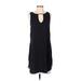 Bar III Casual Dress - Shift: Black Solid Dresses - Women's Size Small