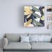 Red Barrel Studio® Grace Popp 'Flores Noche IV' Canvas Art Canvas, Wood in Gray/Green/Pink | 18 H x 18 W x 2 D in | Wayfair