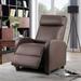 Latitude Run® 27" Faux Leather Manual Home Theater Recliner Faux Leather/Stain Resistant in Brown | 38.6 H x 27 W x 29.1 D in | Wayfair