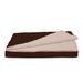FurHaven Berber & Suede Blanket Top Cooling Gel Top Dog Bed Pillow Polyester/Memory Foam in Brown | 3 H x 30 W x 20 D in | Wayfair 80305081